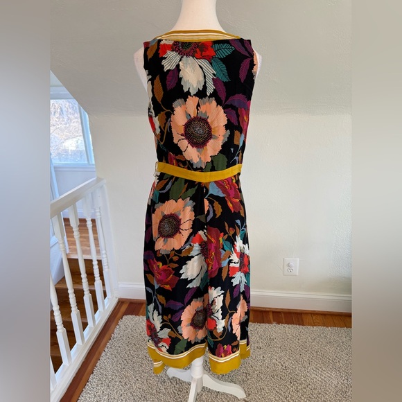 Anthropologie Maeve Botanica Faux Wrap Midi Dress Size 8 - Picture 5 of 11